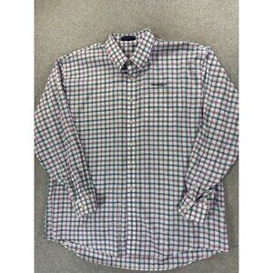 Bud Light Stitched Logo‎ Twill Long Sleeve Plaid Button Down Shirt (Men's 2XL)